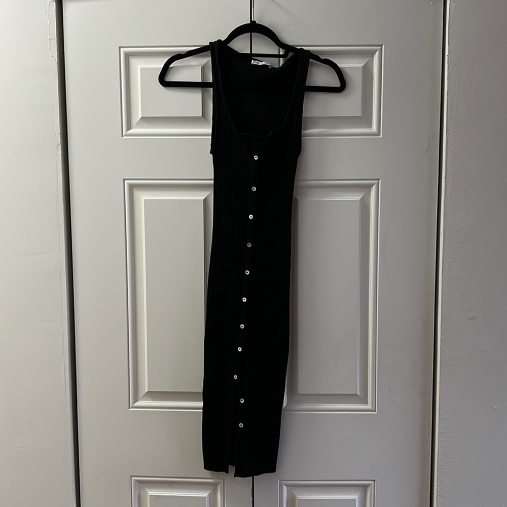 Zara small black midi dress